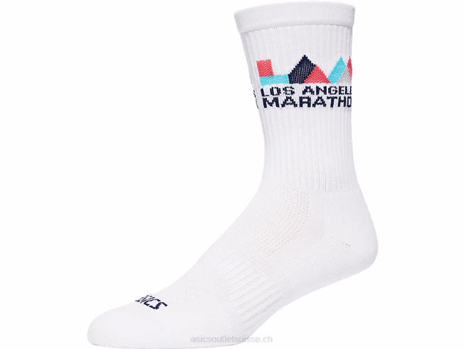 lam crew chaussettes blanc brillant Asics L6N0K1613