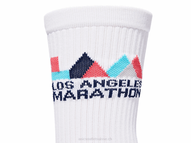 lam crew chaussettes blanc brillant Asics L6N0K1613