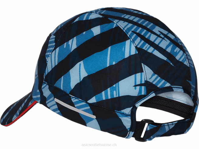 casquette tissée graphique azur/tomate cerise Asics L6N0K973
