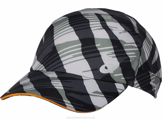 casquette tissée graphique manteau vert/ambre Asics L6N0K969