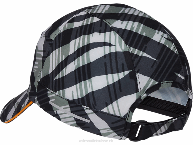casquette tissée graphique manteau vert/ambre Asics L6N0K969