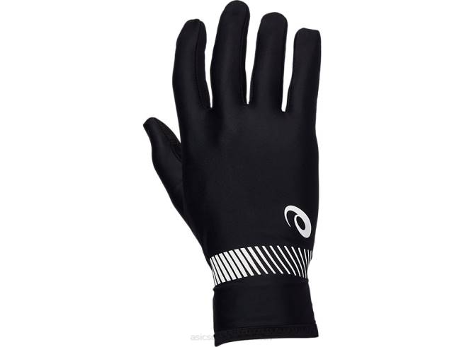 gants de course noir/blanc brillant Asics L6N0K972