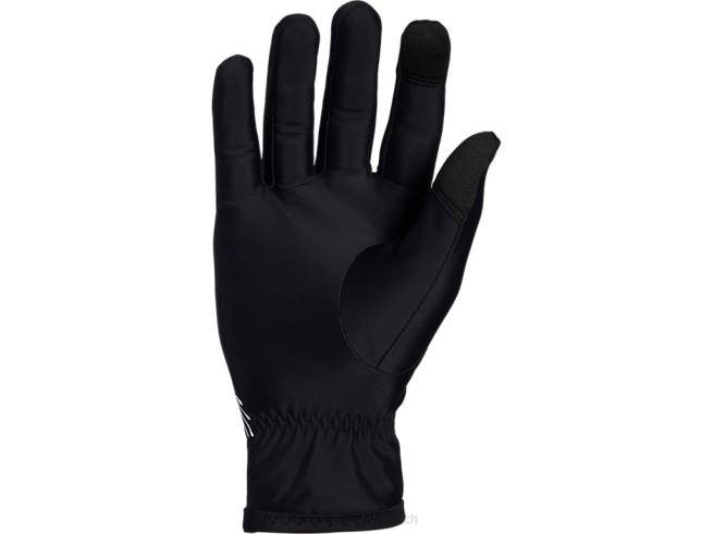 gants de course noir/blanc brillant Asics L6N0K972
