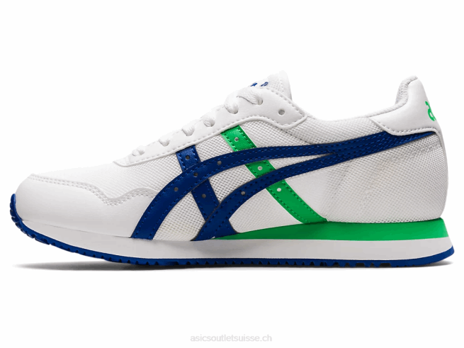 école primaire du coureur de tigre blanc/bleu monaco Asics L6N0K4500