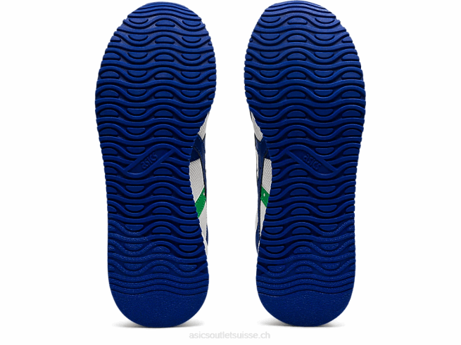 école primaire du coureur de tigre blanc/bleu monaco Asics L6N0K4500