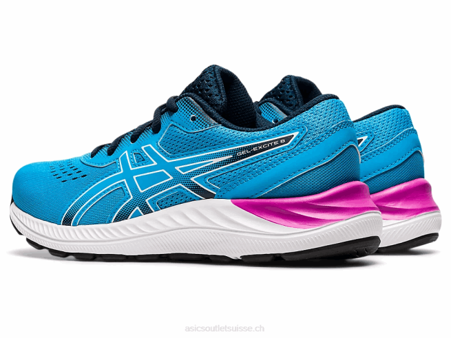 école primaire gel-excite 8 numérique aqua/blanc Asics L6N0K4528