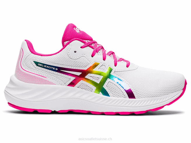 école primaire gel-exciter 9 blanc/rose brillant Asics L6N0K4462