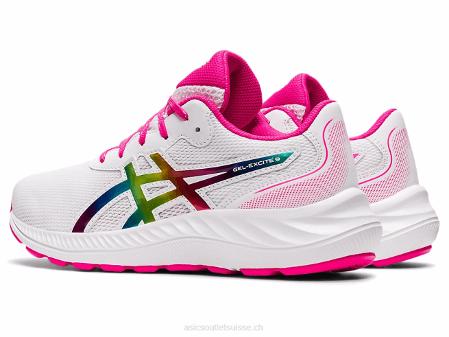 école primaire gel-exciter 9 blanc/rose brillant Asics L6N0K4462
