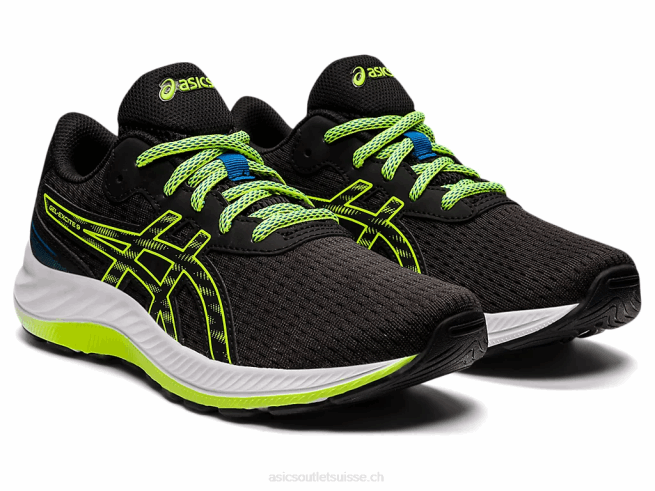 école primaire gel-exciter 9 noir/vert danger Asics L6N0K4507