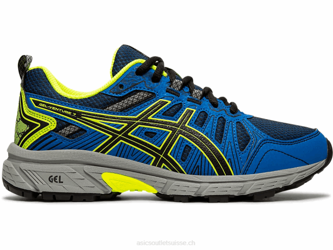 école primaire gel-venture 7 noir/jaune de sécurité Asics L6N0K4570
