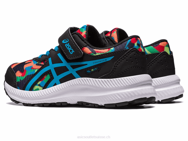 contester 8 préscolaire noir/bleu île Asics L6N0K4247
