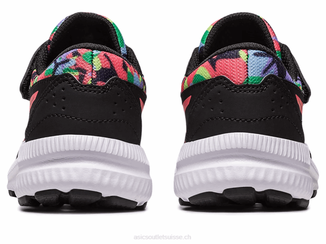 contester 8 préscolaire noir/papaye Asics L6N0K4249