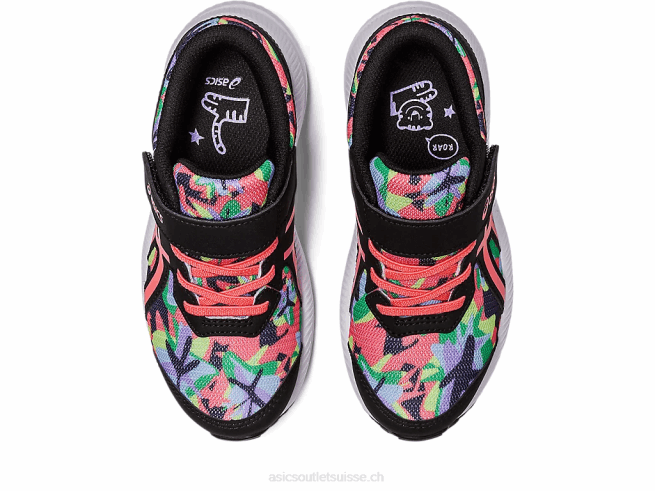 contester 8 préscolaire noir/papaye Asics L6N0K4249