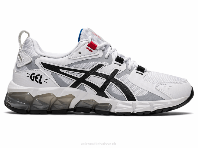 gel quantique 180 6 école primaire blanc noir Asics L6N0K4422
