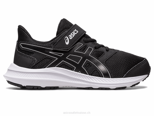 secousse 4 préscolaire noir blanc Asics L6N0K4262