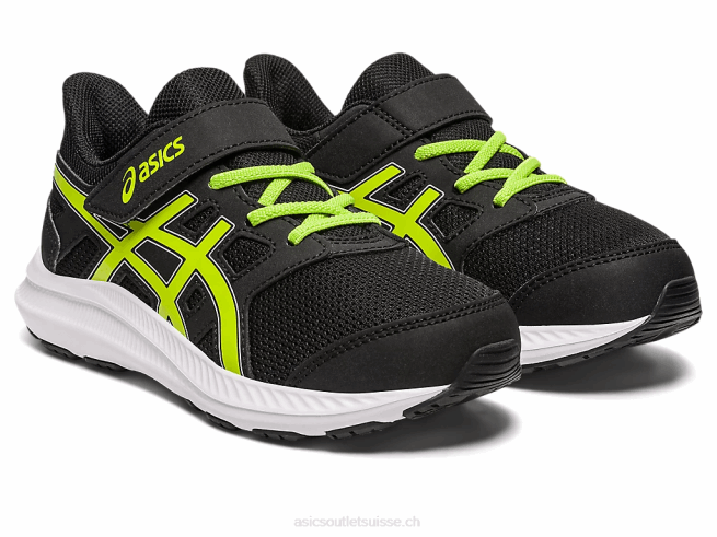 secousse 4 préscolaire noir/zeste de citron vert Asics L6N0K4275
