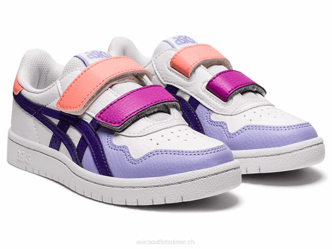 école maternelle au japon blanc/gentry violet Asics L6N0K4544