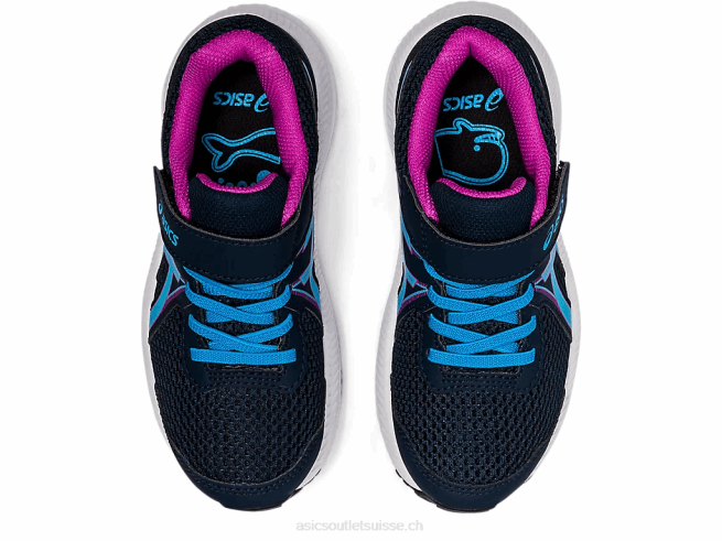 contester 7 préscolaire bleu français/aqua numérique Asics L6N0K4549