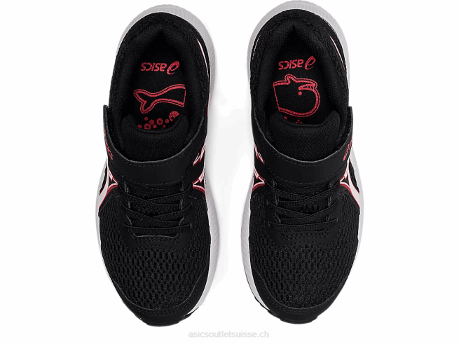 contester 7 préscolaire noir/rouge électrique Asics L6N0K4512