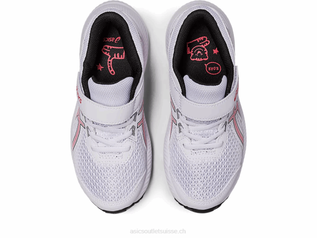 contester 8 préscolaire blanc/rouge électrique Asics L6N0K4297