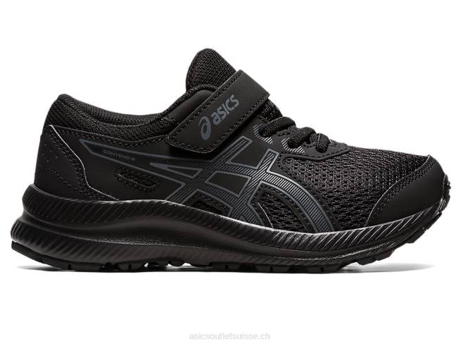 contester 8 préscolaire noir/gris porteur Asics L6N0K4393