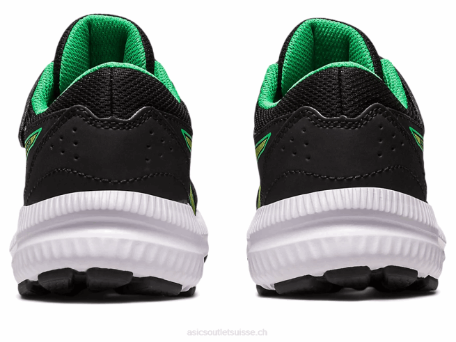 contester 8 préscolaire noir/zeste de citron vert Asics L6N0K4243