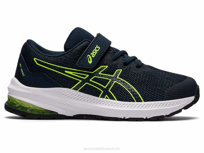 gt-1000 11 préscolaire bleu français/vert danger Asics L6N0K4457