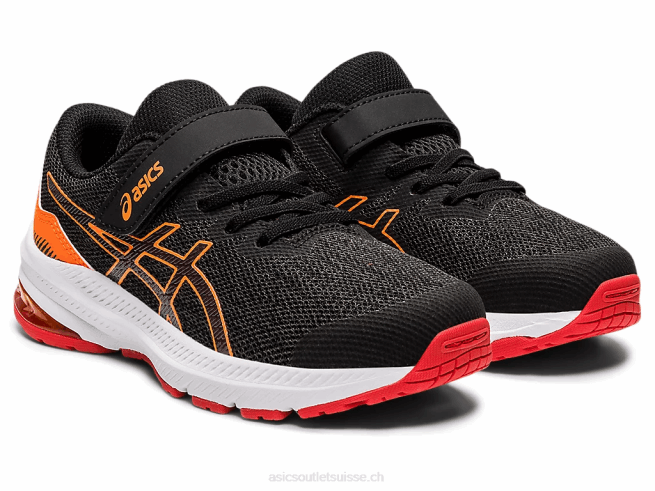 gt-1000 11 préscolaire gris graphite/rouge feu Asics L6N0K4458
