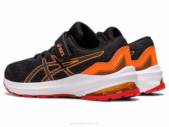 gt-1000 11 préscolaire gris graphite/rouge feu Asics L6N0K4458