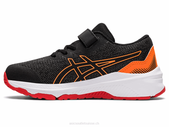 gt-1000 11 préscolaire gris graphite/rouge feu Asics L6N0K4458