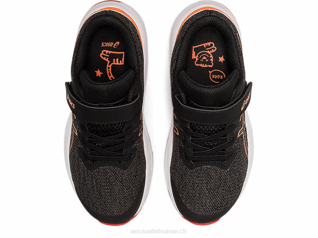 gt-1000 11 préscolaire gris graphite/rouge feu Asics L6N0K4458