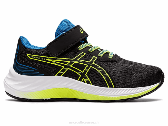 pré exciter 9 préscolaire noir/vert danger Asics L6N0K4460