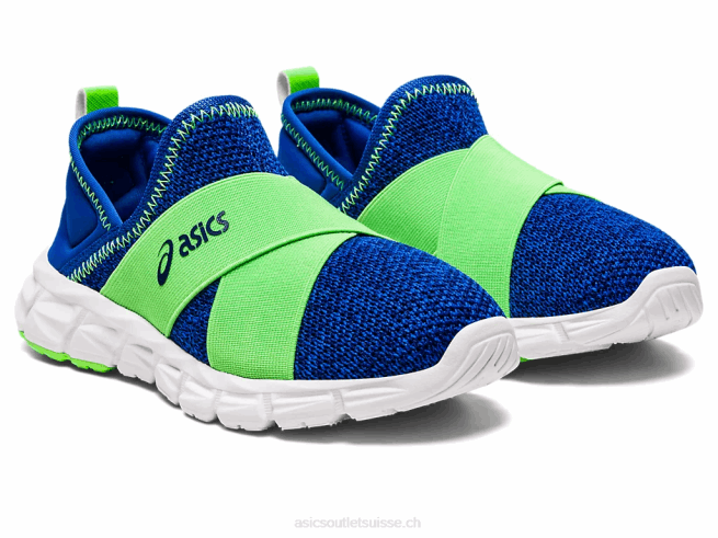 quantum lyte slip-on préscolaire gecko illusion bleu/vert Asics L6N0K4437