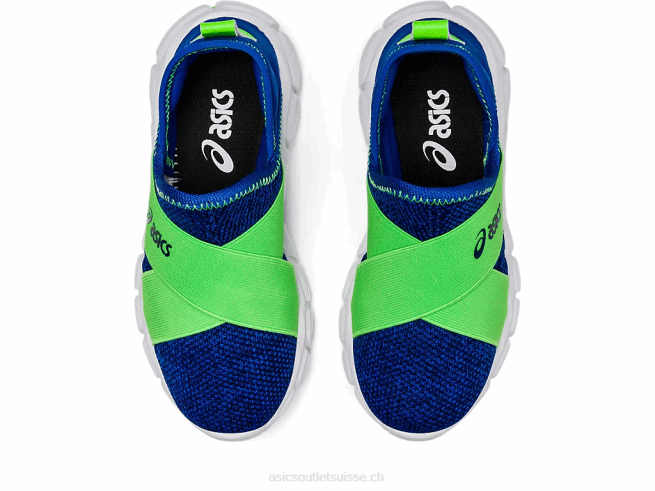 quantum lyte slip-on préscolaire gecko illusion bleu/vert Asics L6N0K4437
