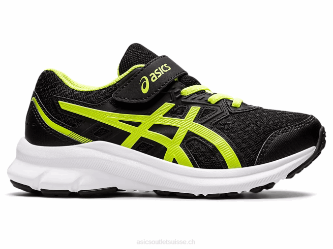 secousse 3 préscolaire noir/vert danger Asics L6N0K4529