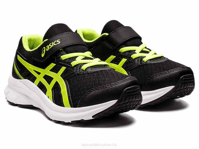 secousse 3 préscolaire noir/vert danger Asics L6N0K4529