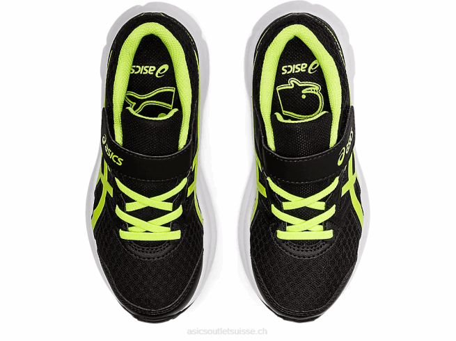 secousse 3 préscolaire noir/vert danger Asics L6N0K4529