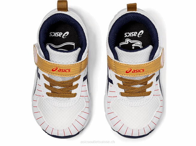 Contient 6 taille enfant en bas âge blanc/capot Asics L6N0K4555