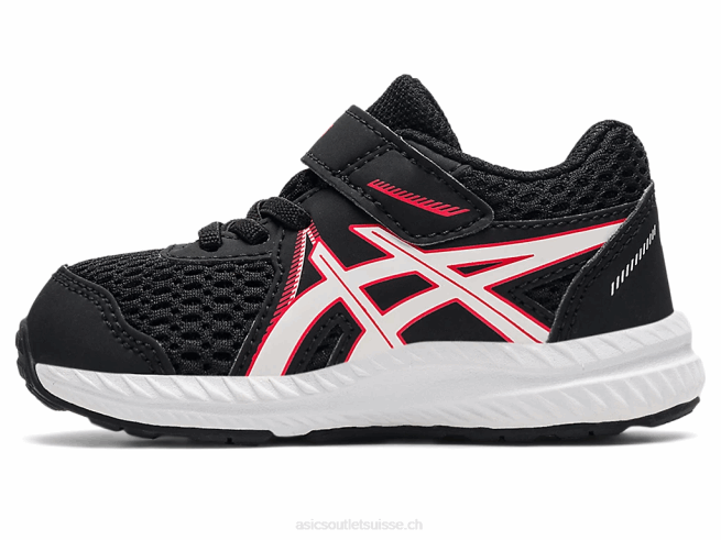 Contient 7 taille enfant en bas âge noir/rouge électrique Asics L6N0K4523