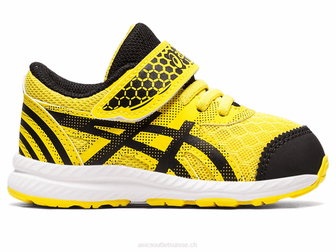 contend 8 cour d'école de la taille d'un tout-petit jaune vif/noir Asics L6N0K4406