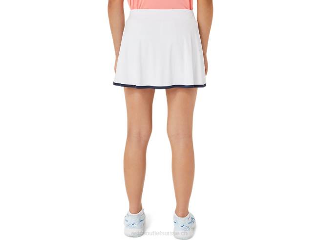 short de tennis enfant blanc brillant Asics L6N0K4235