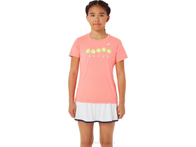 t-shirt graphique de tennis pour enfants goyave Asics L6N0K4237