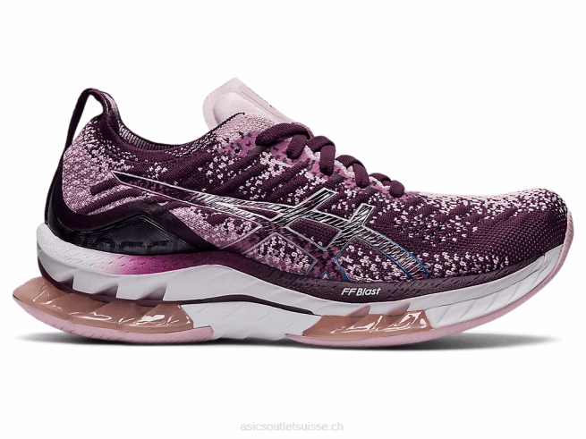 explosion de gel-kinsei prune foncé/rose à peine Asics L6N0K3607