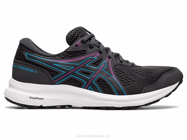 gel-content 7 gris graphite/aqua numérique Asics L6N0K4024