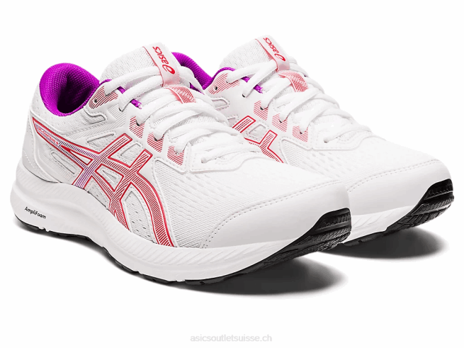 gel-content 8 alerte blanche/rouge Asics L6N0K2657