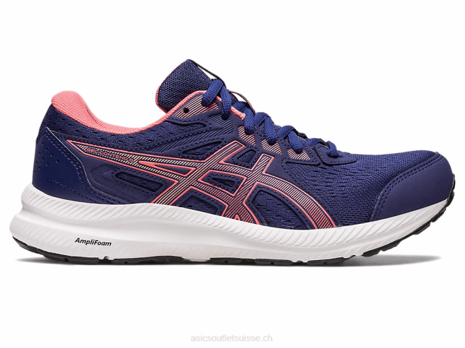 gel-content 8 de large bleu indigo/papaye Asics L6N0K2455