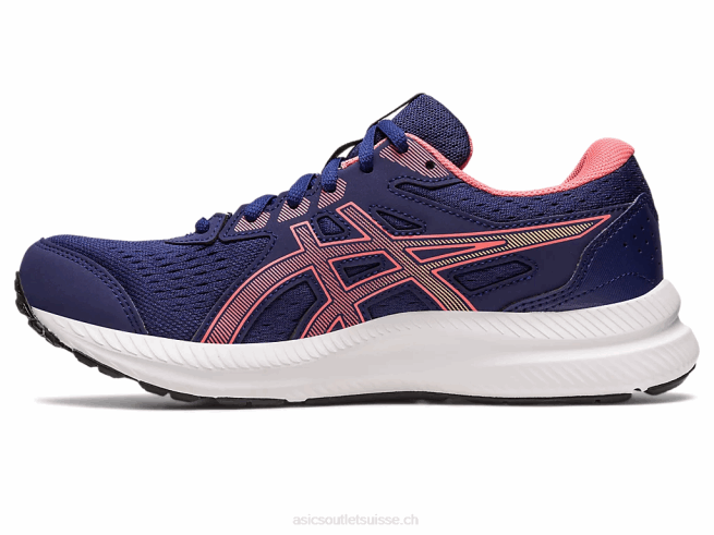 gel-content 8 de large bleu indigo/papaye Asics L6N0K2455