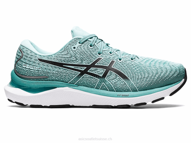 gel-cumulus 24 de large vert oasis/noir Asics L6N0K3249