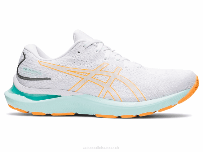 gel-cumulus 24 pop blanc/orange Asics L6N0K3232