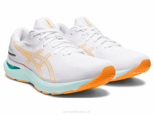 gel-cumulus 24 pop blanc/orange Asics L6N0K3232